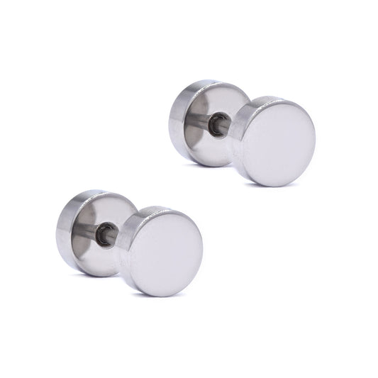 Stainless steel 6mm dumbbell earring - SSYE4670