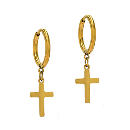 Buy 1 get 1 FREE - Stainless steel drop cross earring