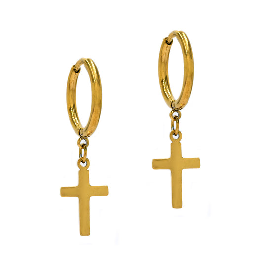 Buy 1 get 1 FREE - Stainless steel drop cross earring