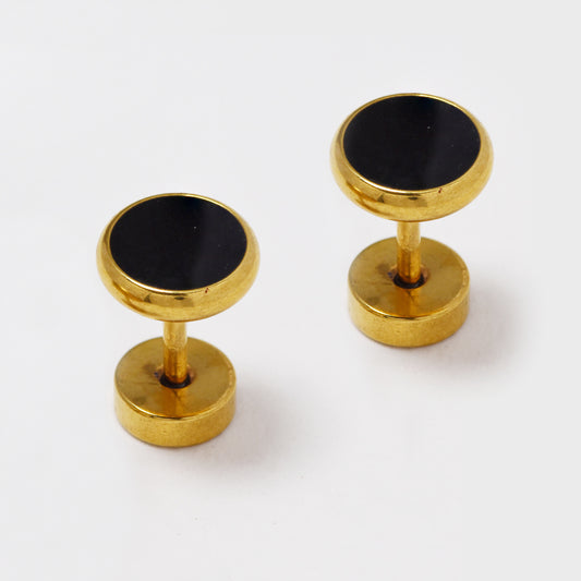 Stainless steel dumbbell earrings - SSYE4822