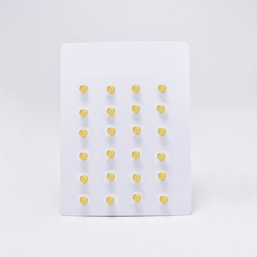 12 Pack Stainless steel 4mm ball stud earrings - SSYE4839