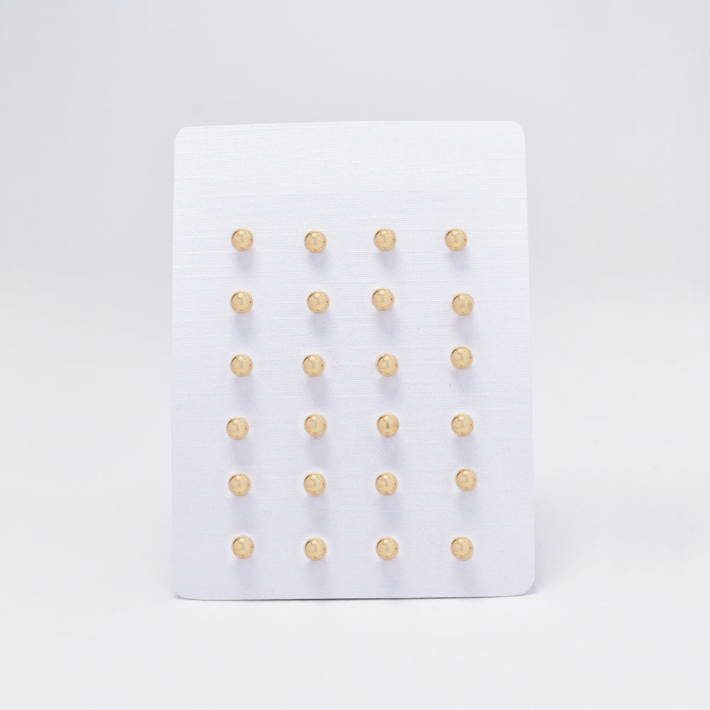 12 Pack Stainless steel 4mm ball stud earrings - SSYE4839