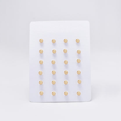 12 Pack Stainless steel 4mm ball stud earrings - SSYE4839