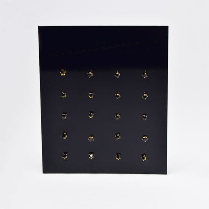 Stainless steel 10 pack 4 claw 2mm cubic zirconia stud earrings - SSYE4844