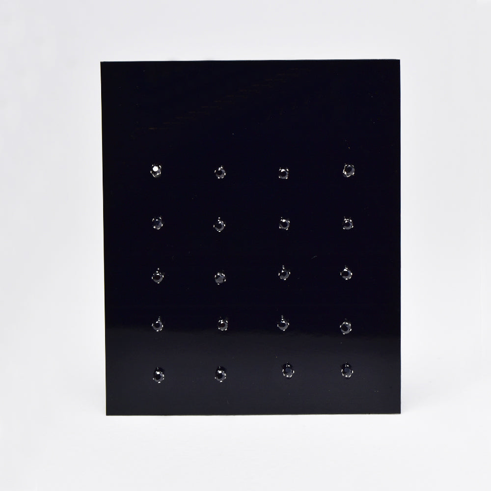 Stainless steel 10 pack 4 claw 2mm cubic zirconia stud earrings - SSYE4844