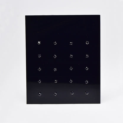 Stainless steel 10 pack 4 claw 2mm cubic zirconia stud earrings - SSYE4844