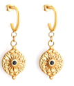 Stainless steel drop earring small round stones - SSYE4901