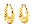 Stainless steel creole style hoops - SSYE4903