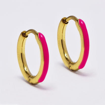 Stainless steel colour enamel hoop - SSYE4950