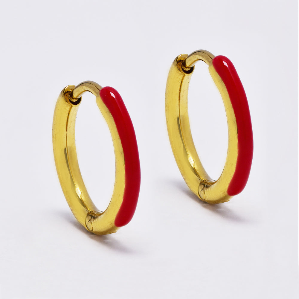 Stainless steel colour enamel hoop - SSYE4950