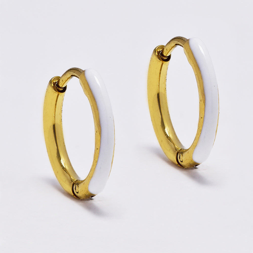 Stainless steel colour enamel hoop - SSYE4950