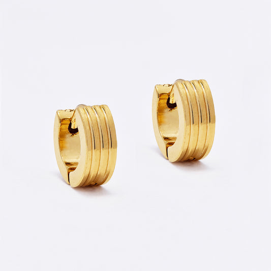 Gold Stainless steel lined huggie 10.5x4mm - SSYE4961