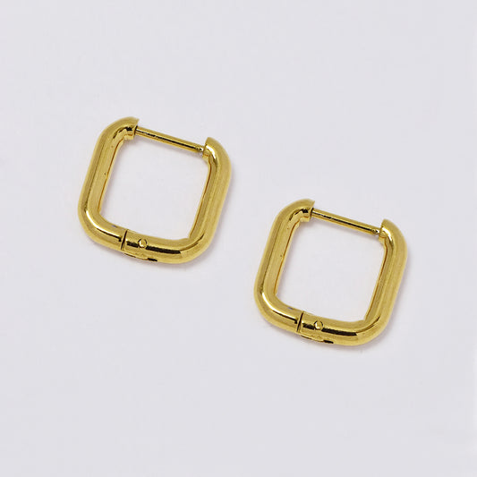Stainless steel 15mm square hoop earring - SSYE5024