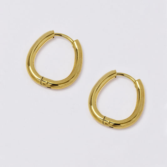 Stainless steel 20mm hinged hoop earring - SSYE5026