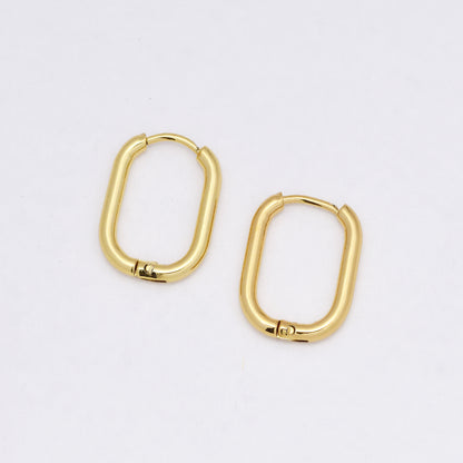 Stainless steel 12x16mm rectangle earring - SSYE5131