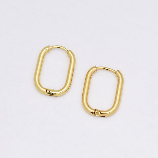 Stainless steel 12x16mm rectangle earring - SSYE5131
