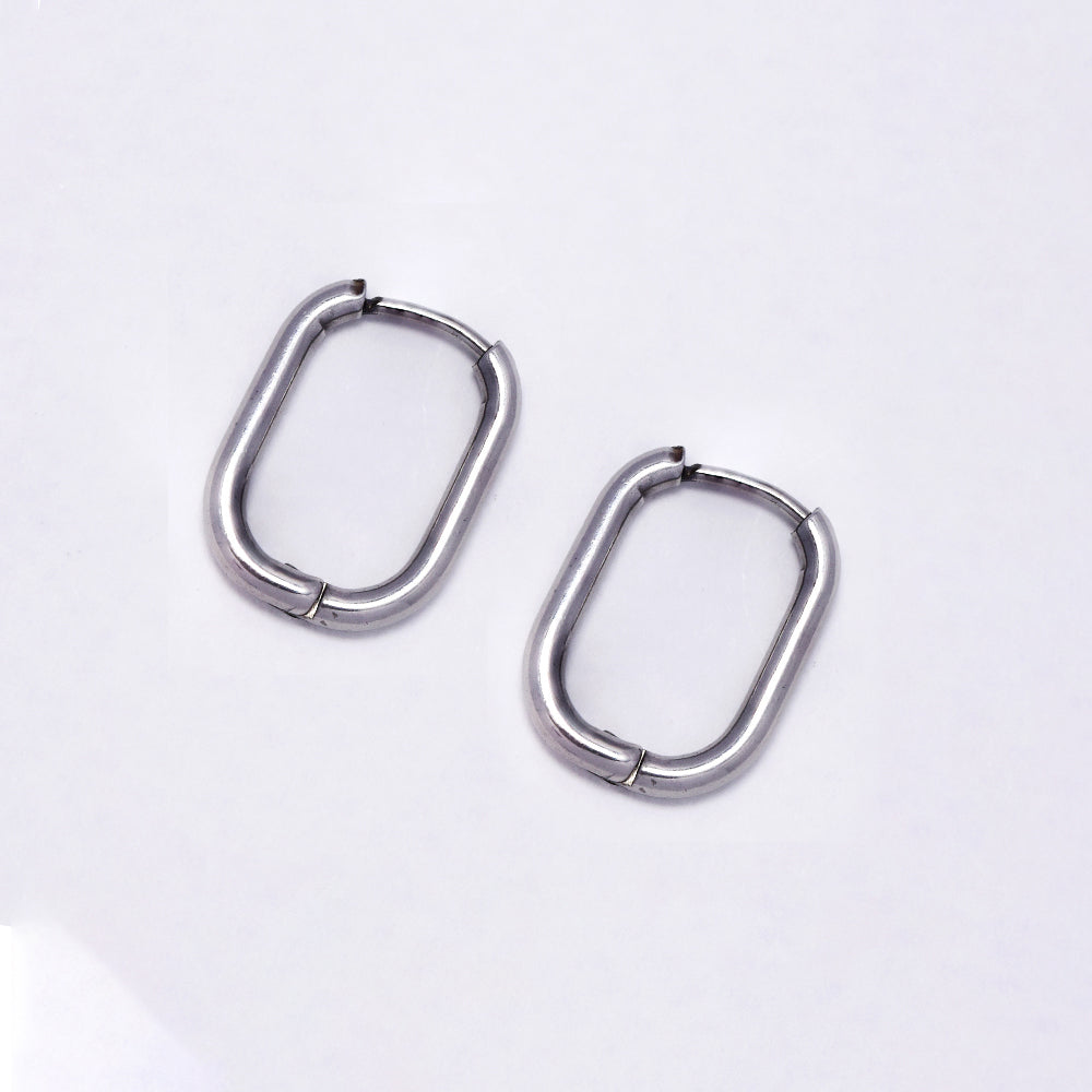 Stainless steel 12x16mm rectangle earring - SSYE5131
