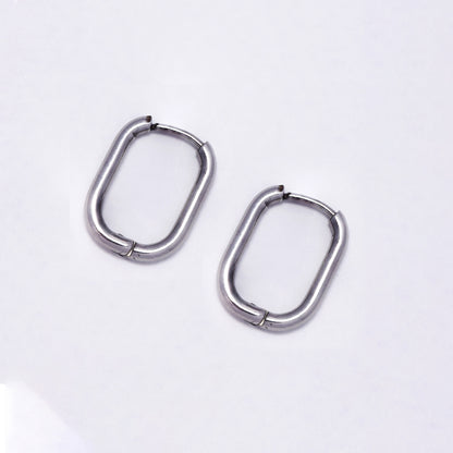 Stainless steel 12x16mm rectangle earring - SSYE5131