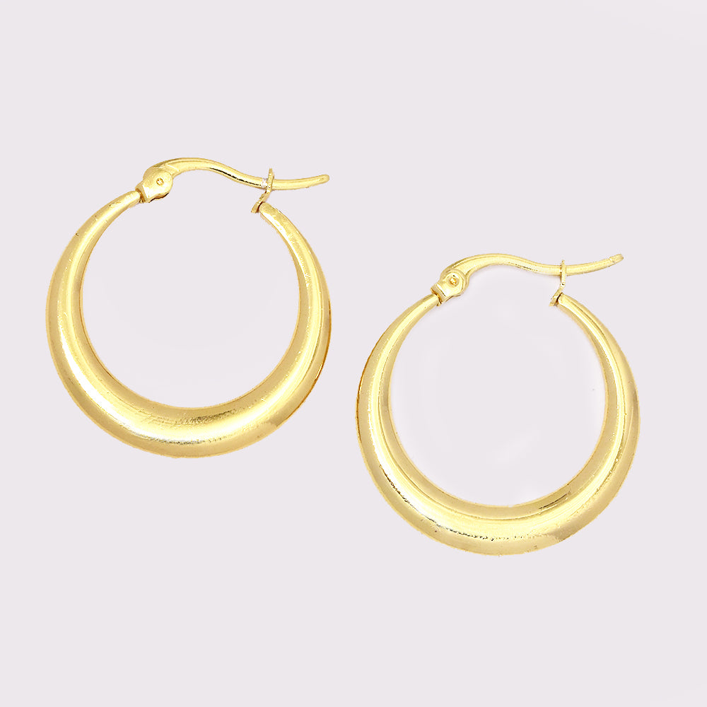 Stainless steel 28mm hoop earring - SSYE5226