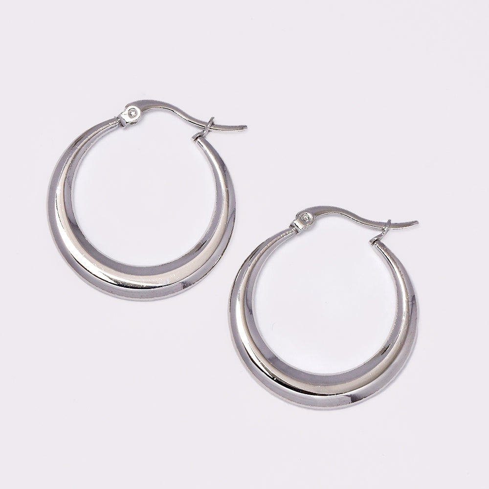 Stainless steel 28mm hoop earring - SSYE5226