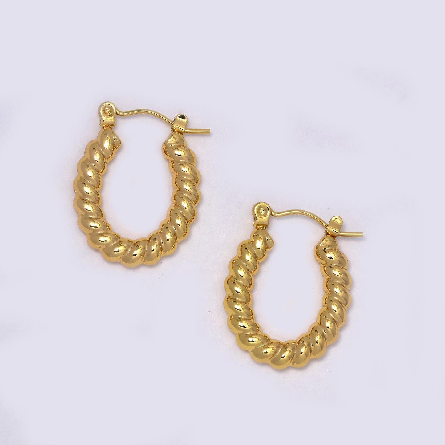 Stainless steel 23mm twisted  hoops - SSYE5263