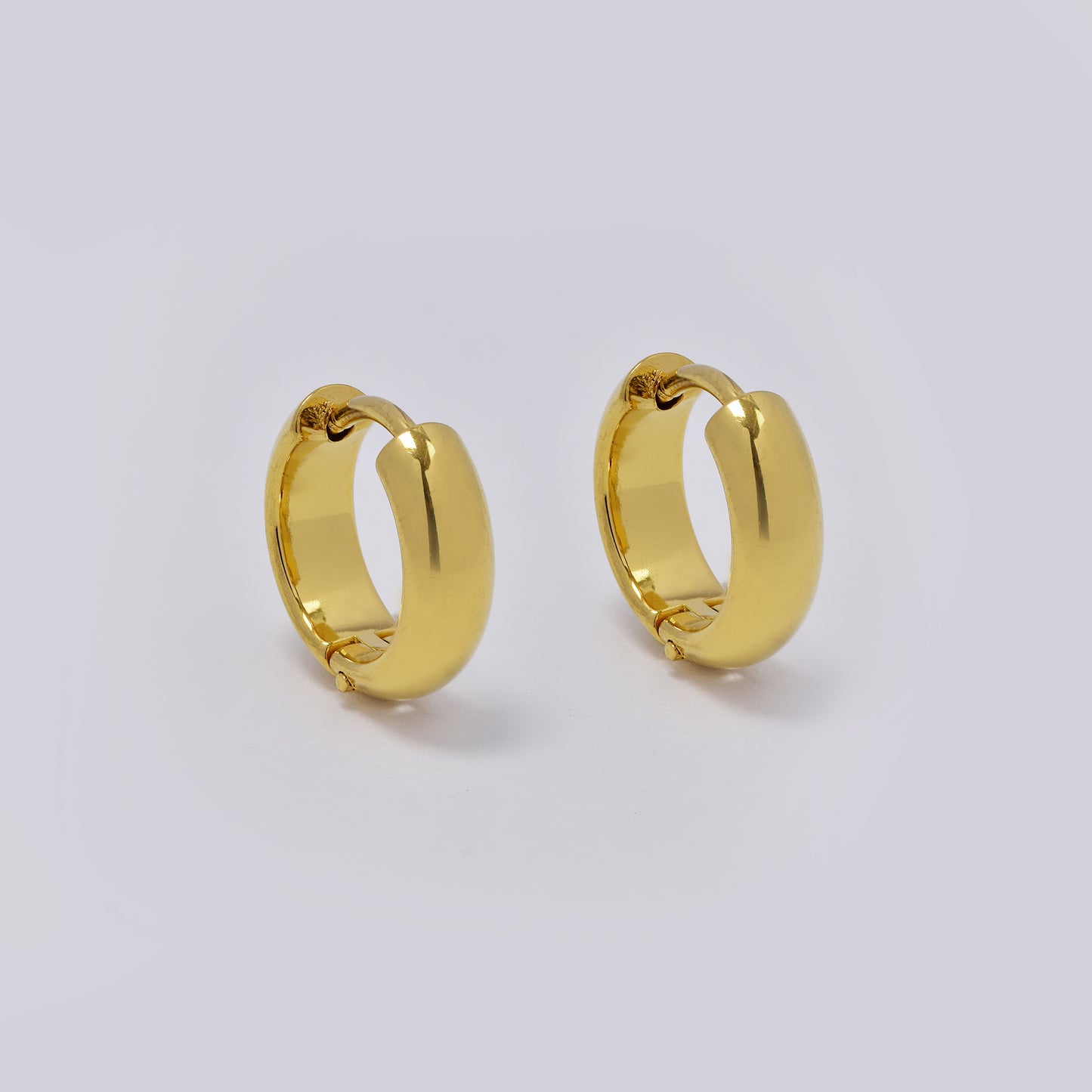 Stainless steel 11 x 4mm round hoop earrings - SSYE5376