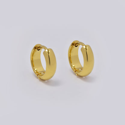 Stainless steel 11 x 4mm round hoop earrings - SSYE5376