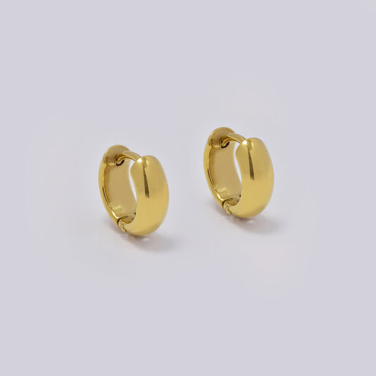 Stainless steel 11 x 4mm round hoop earrings - SSYE5377