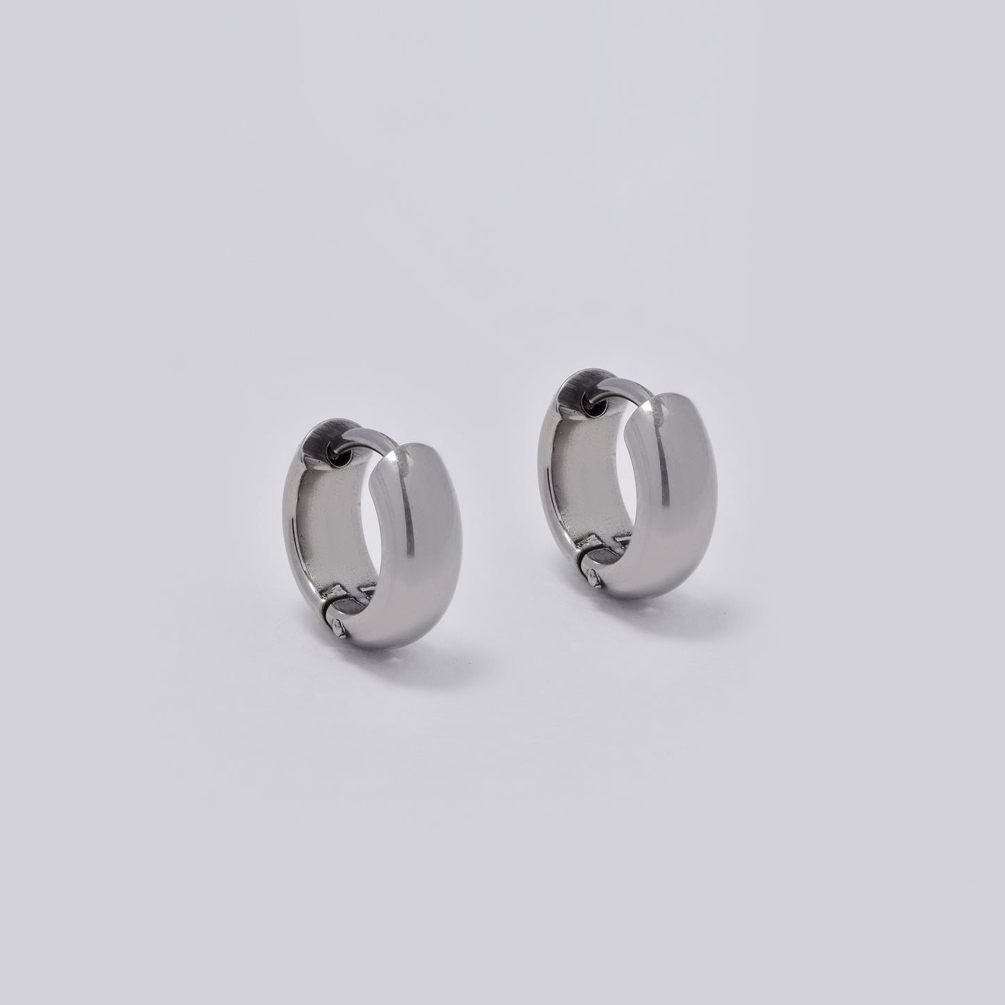 Stainless steel 11 x 4mm round hoop earrings - SSYE5377