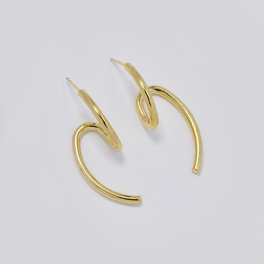 Stainless steel looped earrings - SSYE5466