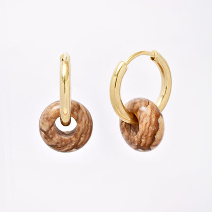 SSYE5894 - Steel 10mm natural stone donut hoop