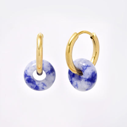 SSYE5894 - Steel 10mm natural stone donut hoop