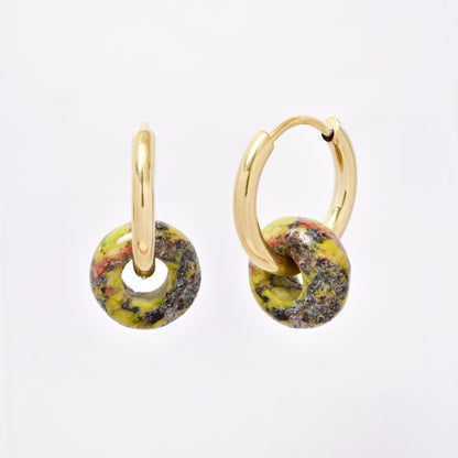 SSYE5894 - Steel 10mm natural stone donut hoop