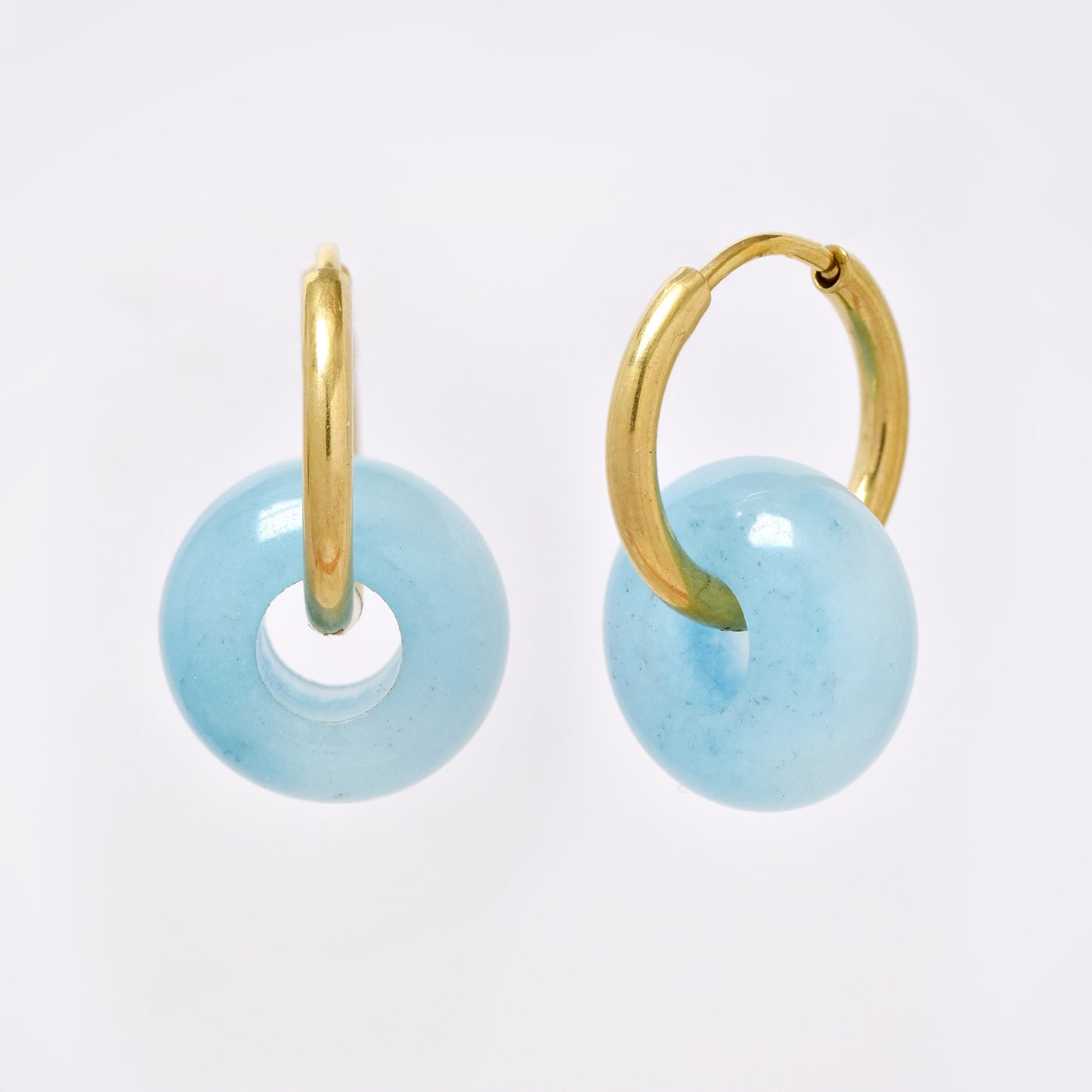 SSYE5895 - Steel 14mm natural stone donut hoop