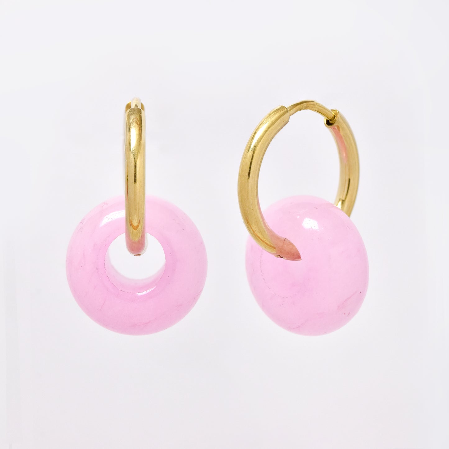 SSYE5895 - Steel 14mm natural stone donut hoop