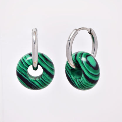 SSYE5895 - Steel 14mm natural stone donut hoop