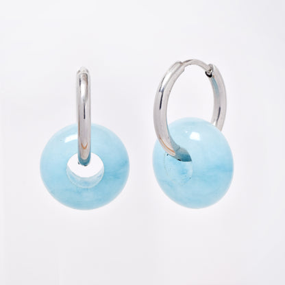SSYE5895 - Steel 14mm natural stone donut hoop