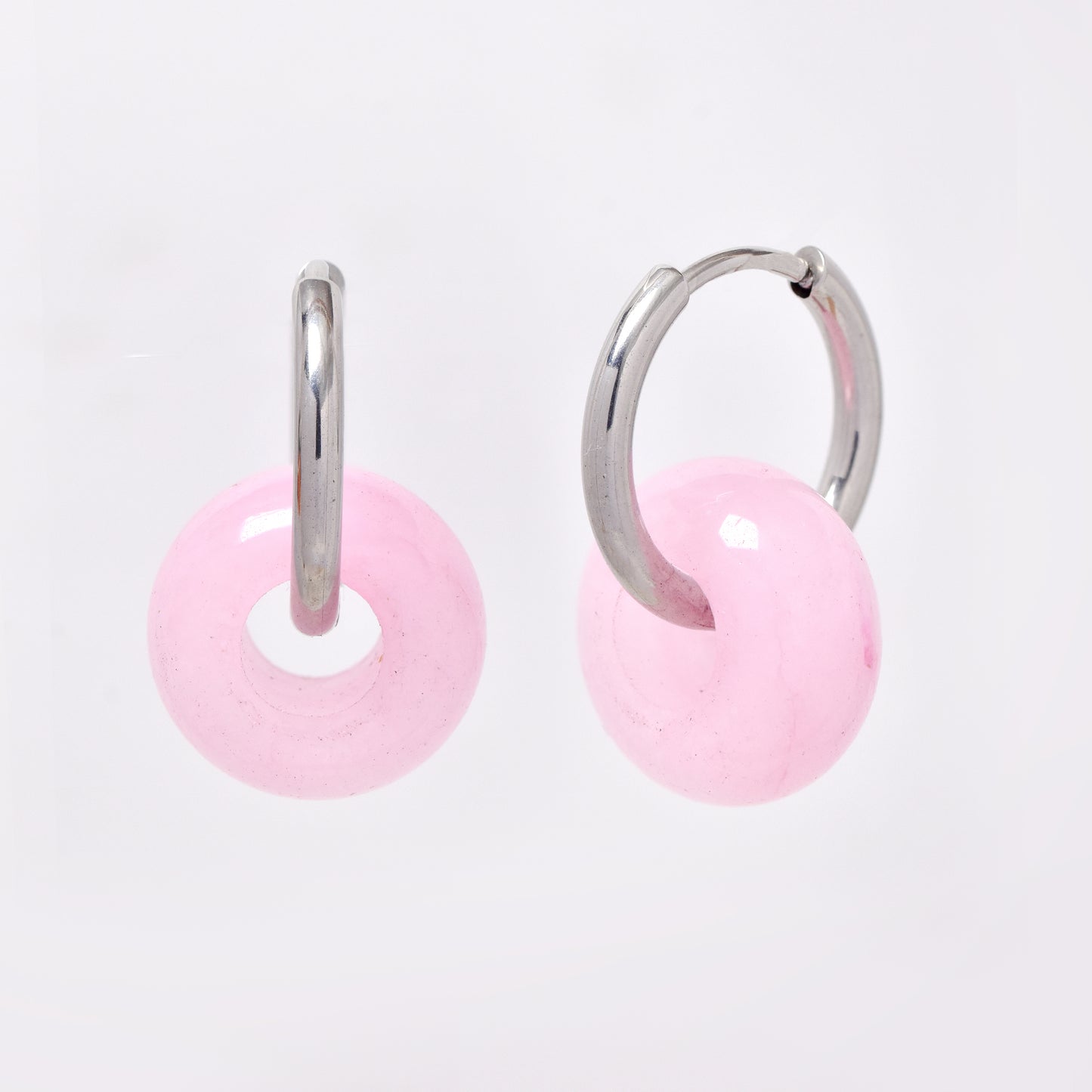 SSYE5895 - Steel 14mm natural stone donut hoop