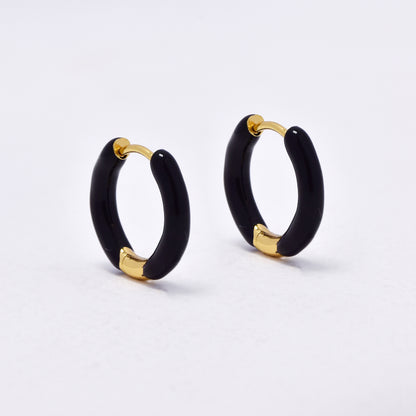 SSYE5958 - St Steel 21mm x 4mm enamel hoops