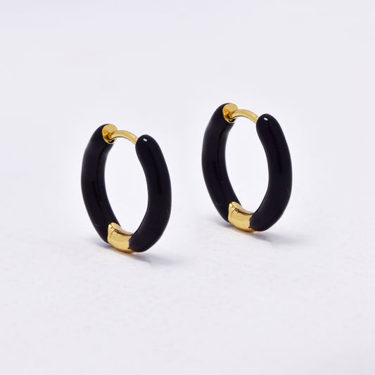 SSYE5958 - St Steel 21mm x 4mm enamel hoops