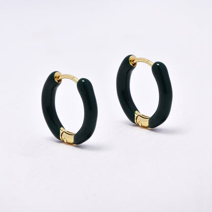 SSYE5958 - St Steel 21mm x 4mm enamel hoops