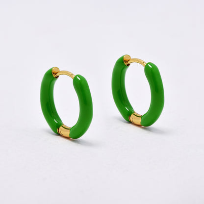 SSYE5958 - St Steel 21mm x 4mm enamel hoops