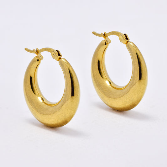 SSYE5966 - St Steel 32mm creole hoops