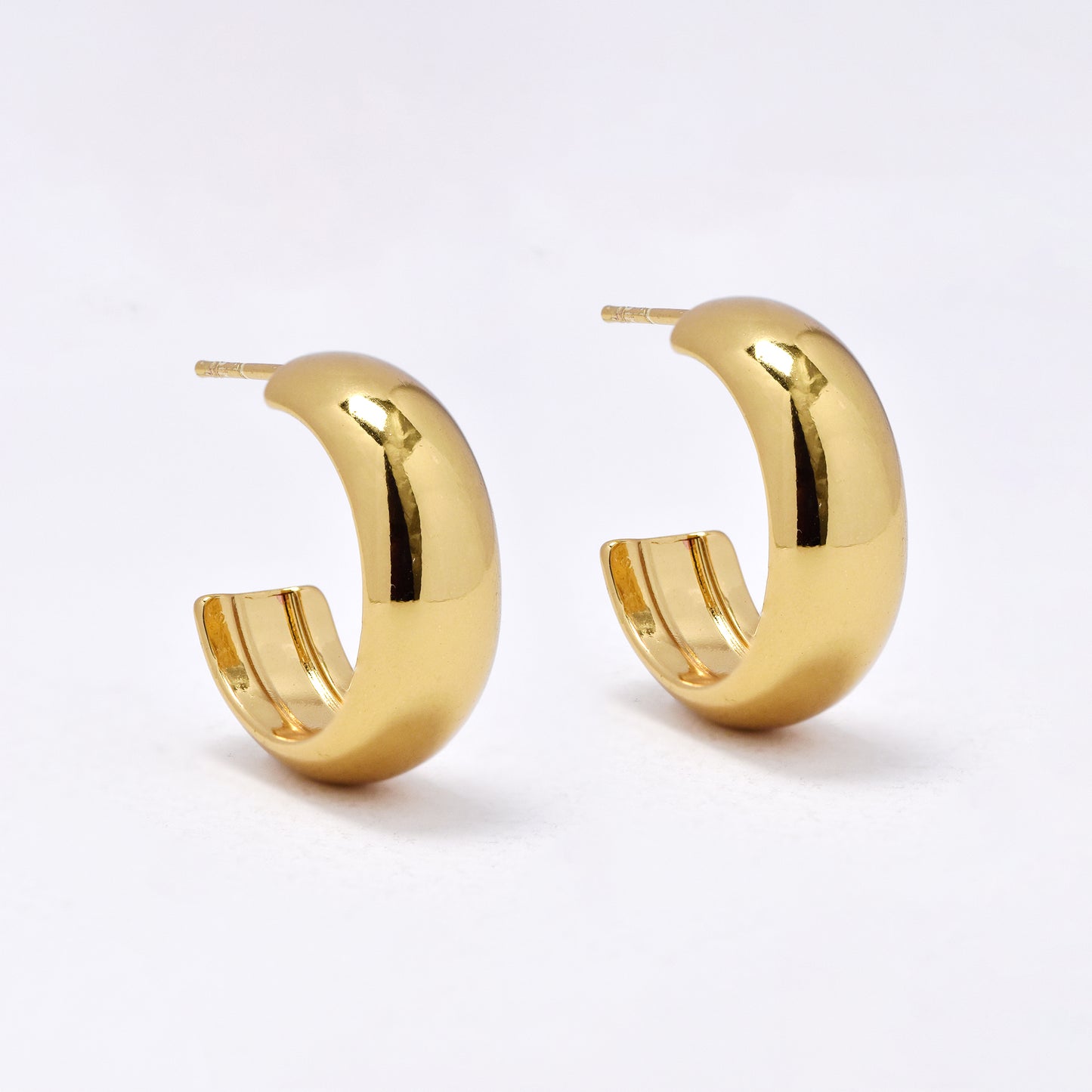 SSYE5970 - St Steel 23mm x 8mm hoop with pin earring