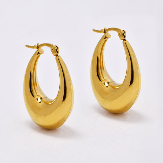 SSYE5975 - 33mm x 23mm creole hoop earring