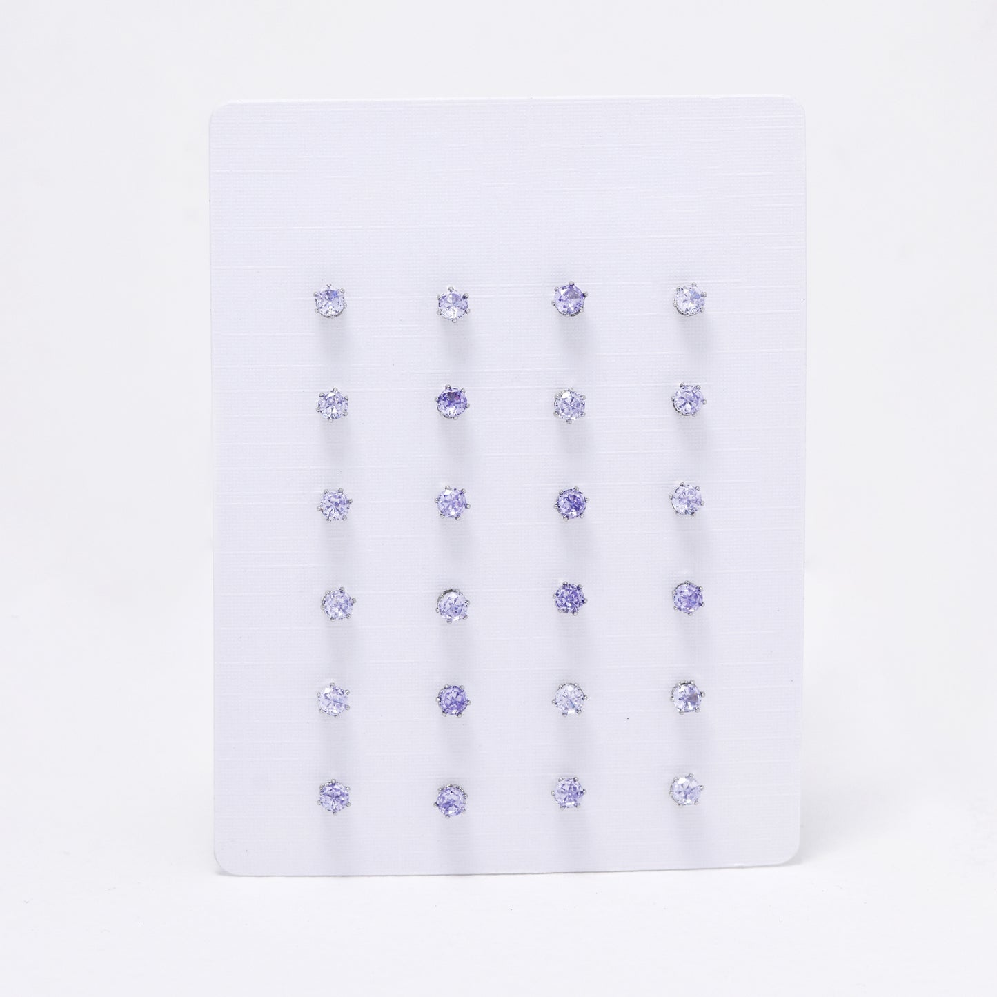 SSYE6142 - St Steel 12 pack 3mm 6 claw CZ studs