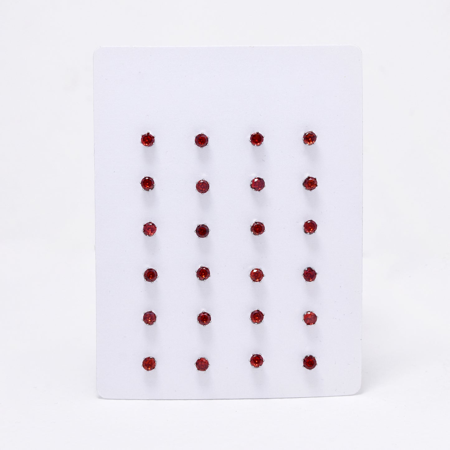 SSYE6142 - St Steel 12 pack 3mm 6 claw CZ studs