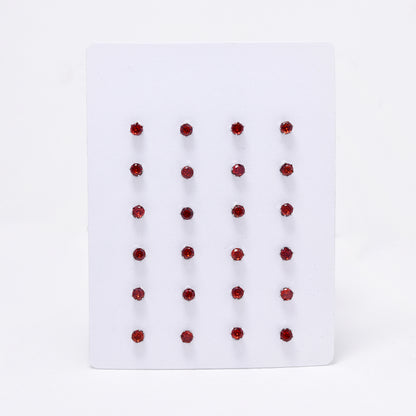 SSYE6142 - St Steel 12 pack 3mm 6 claw CZ studs