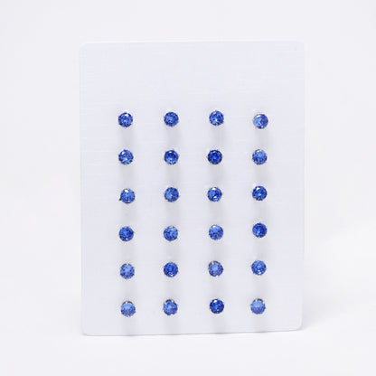 SSYE6143 - St Steel 12 pack 4mm 6 claw CZ studs