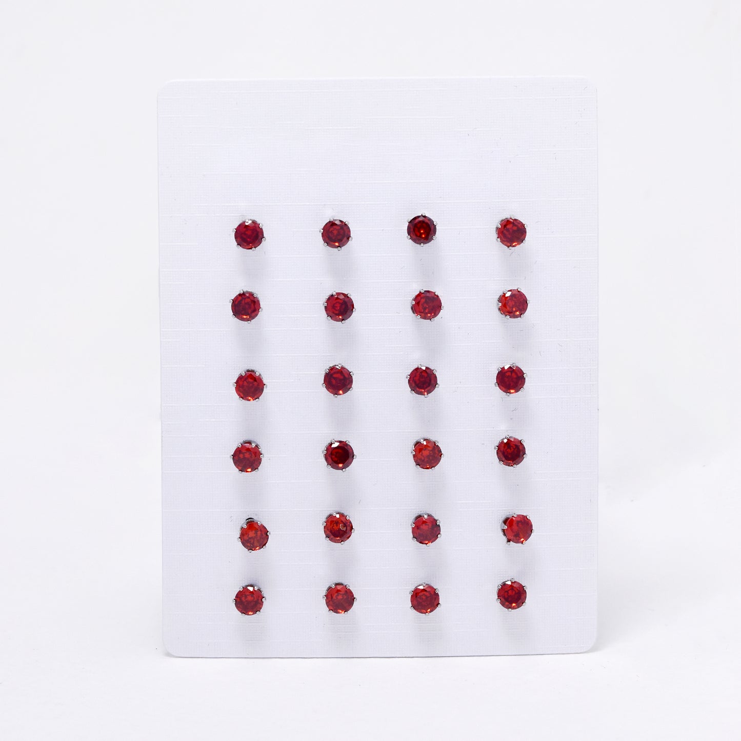 SSYE6143 - St Steel 12 pack 4mm 6 claw CZ studs